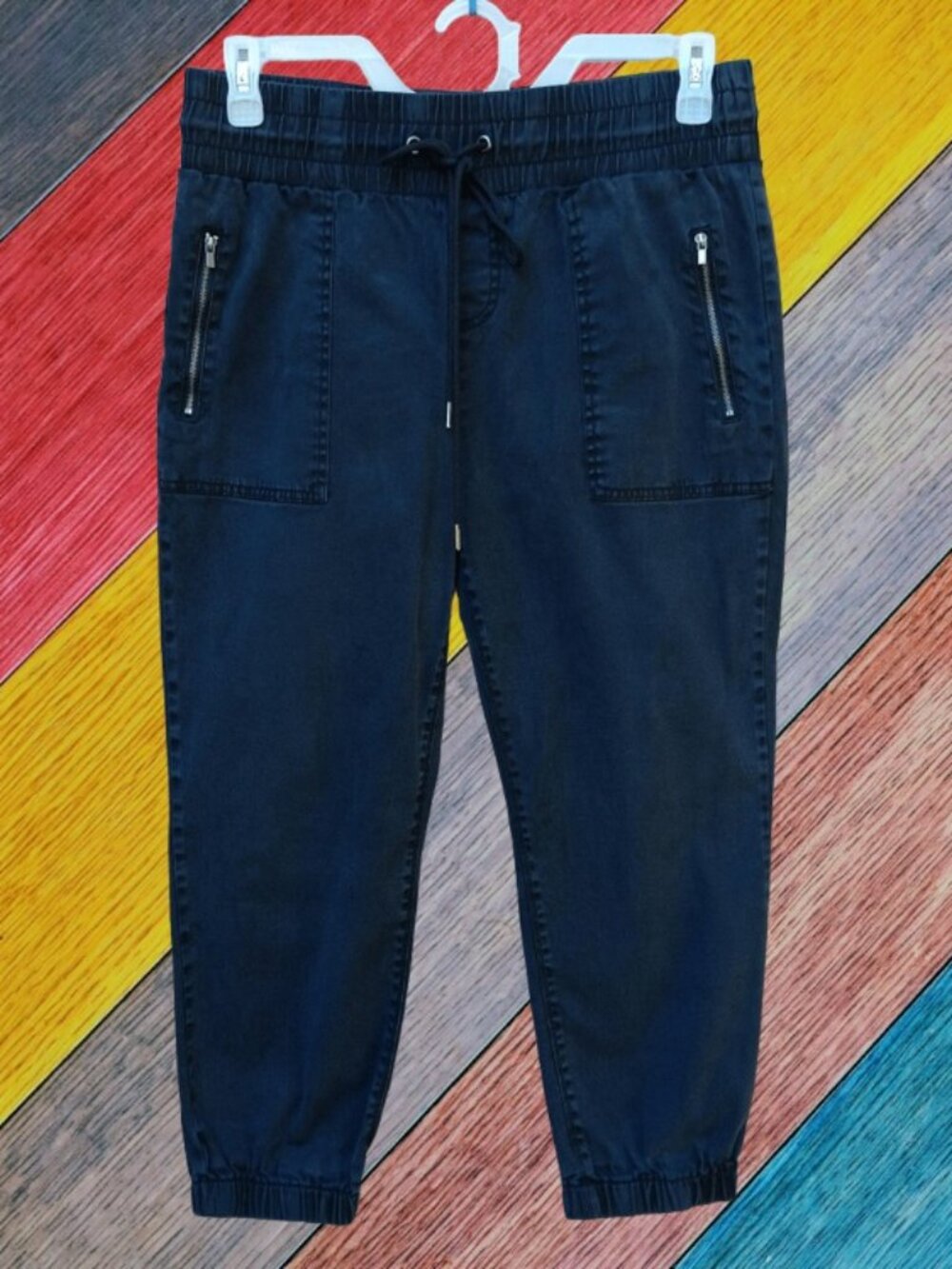 Westbound Women's Black Jogger Pants Pull-On Elastic Waist & Drawstring Size L